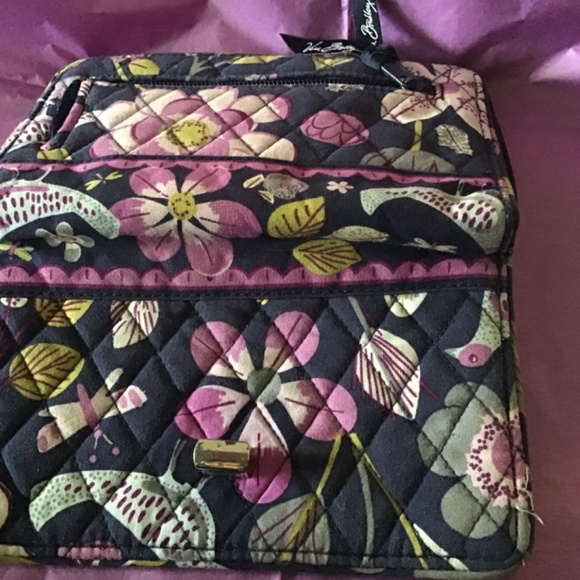 Vera Bradley Navy Turn Lock Zip Around Wallet - Picture 4 of 6